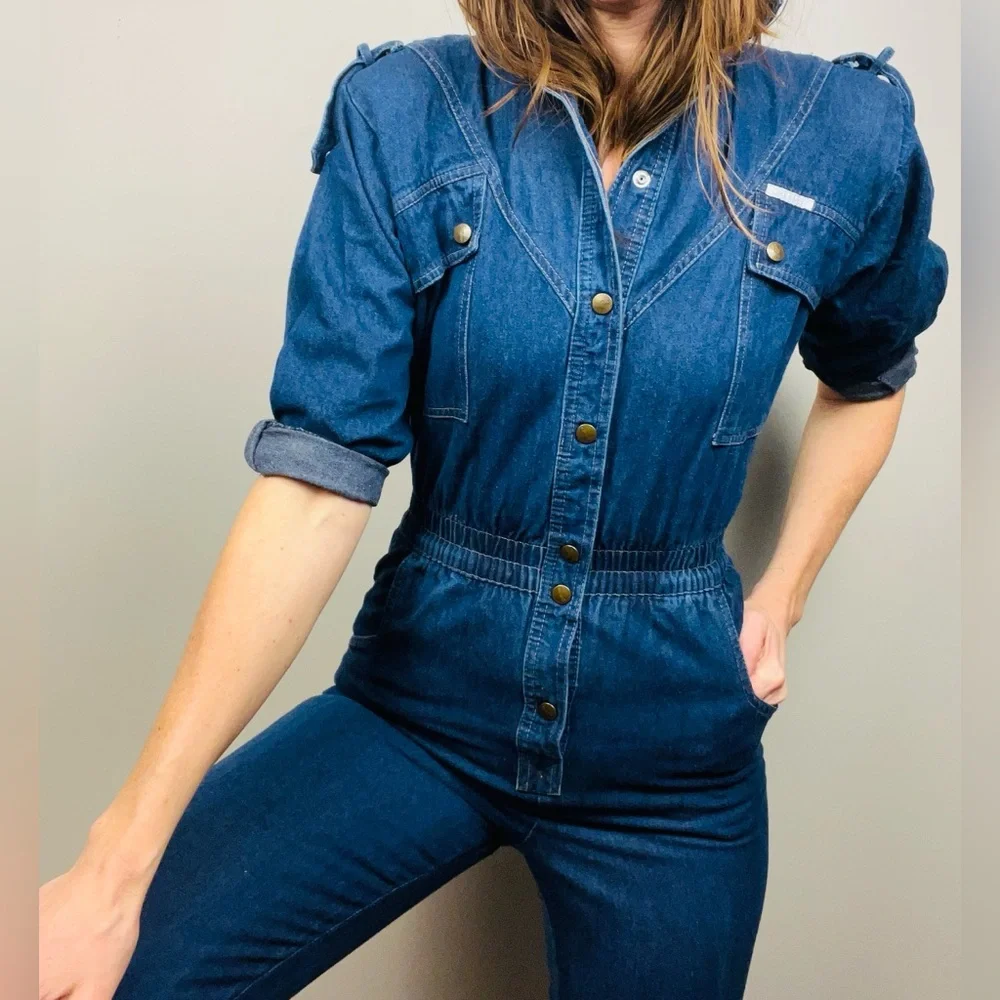 Dreams Vintage 1980’s Denim Jumpsuit | Size M | 100% Cotton - Picture 16 of 16